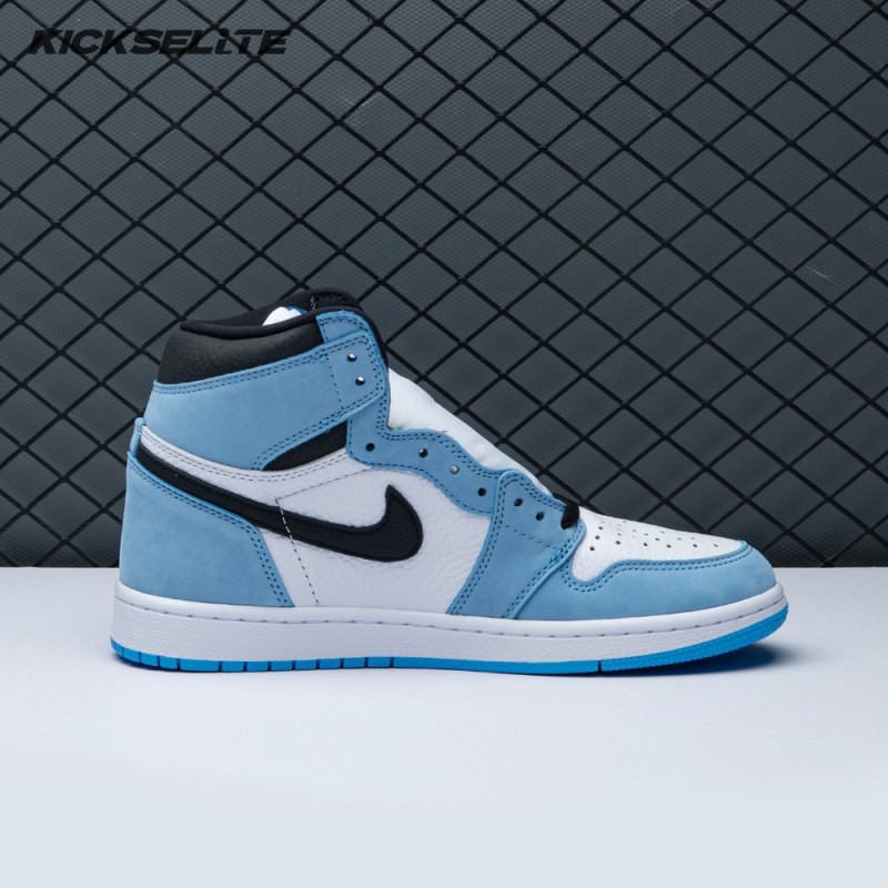 Jordan 1 Retro High White University Blue Black Unisex