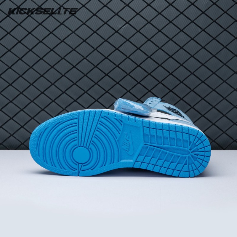 Jordan 1 Retro High White University Blue Black Unisex