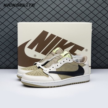 Jordan 1 Retro Low Golf Travis Scott Neutral Olive FZ3124-200 Unisex