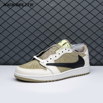 Jordan 1 Retro Low Golf Travis Scott Neutral Olive FZ3124-200 Unisex
