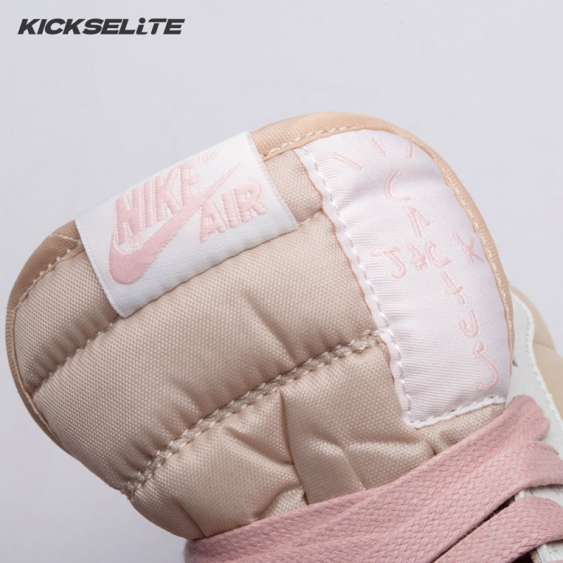 Jordan 1 Retro Low OG SP Travis Scott Sail Shy Pink DM7866-106 Unisex