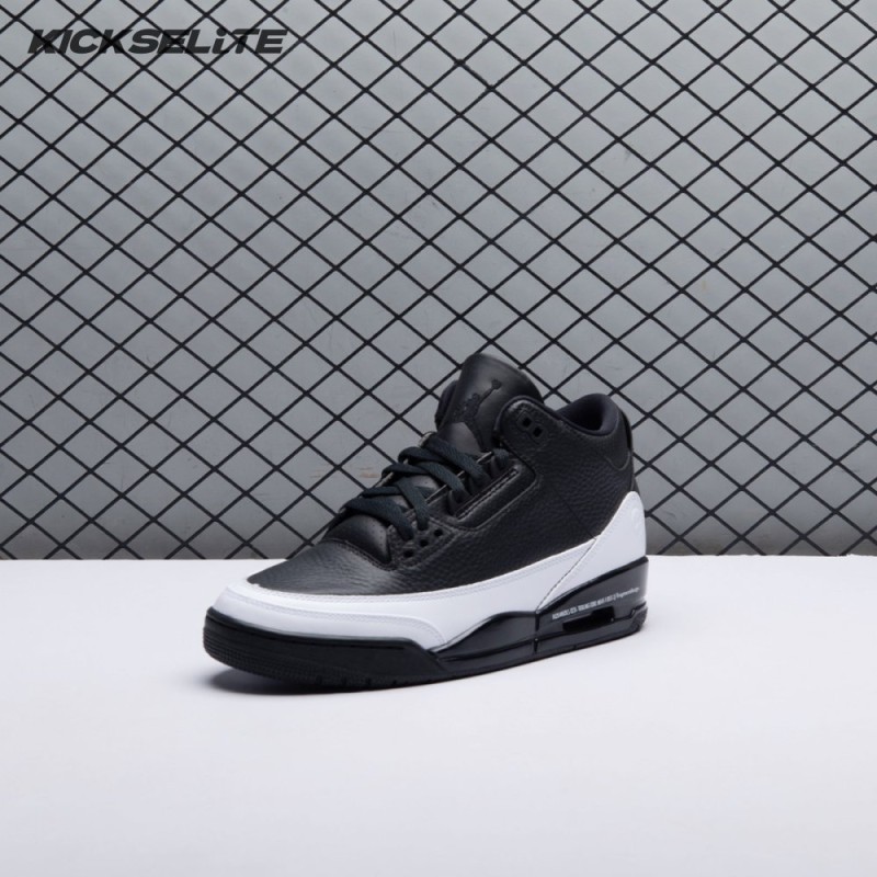 Jordan 3 x Fragment Design Black White DA3595 001 Men's