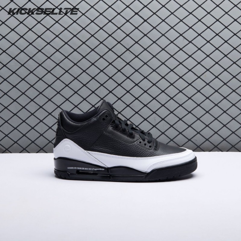 Jordan 3 x Fragment Design Black White DA3595 001 Men's