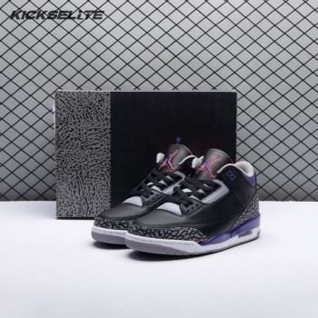 Jordan 3 Retro Black Court Purple CT8532-050 Men's
