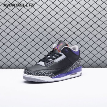 Jordan 3 Retro Black Court Purple CT8532-050 Men's