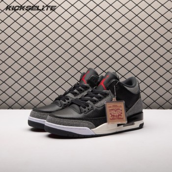 Jordan 3 Retro Levi's Black IR0914-400 Unisex