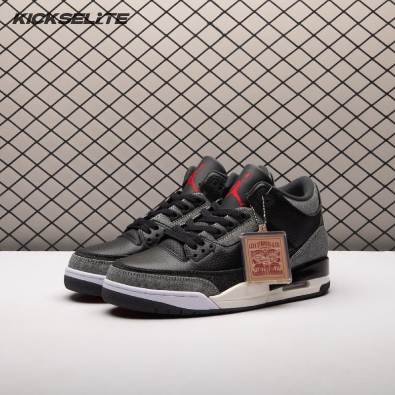 Jordan 3 Retro Levi's Black IR0914-400 Unisex