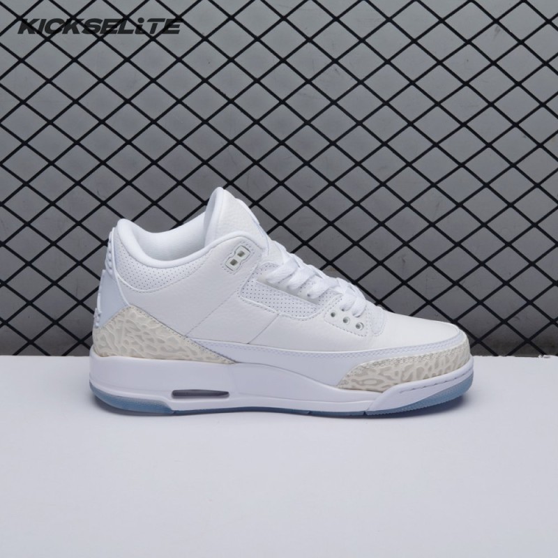 Jordan 3 Retro Pure White 136064-111 Unisex