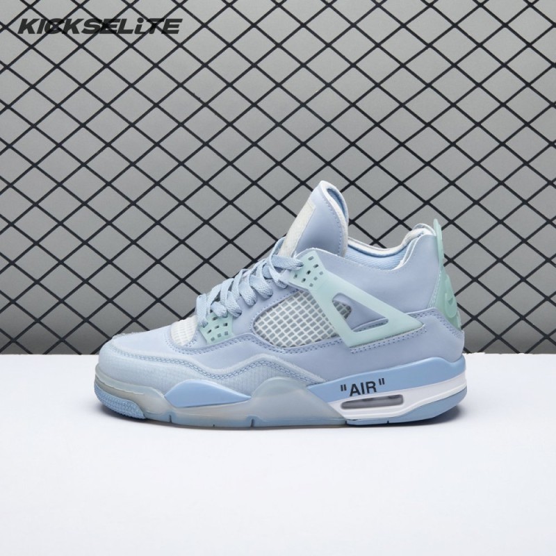 Jordan 4 x Off-White Blue Unisex