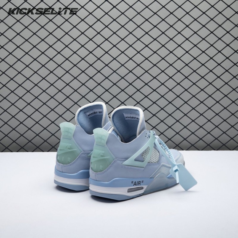 Jordan 4 x Off-White Blue Unisex