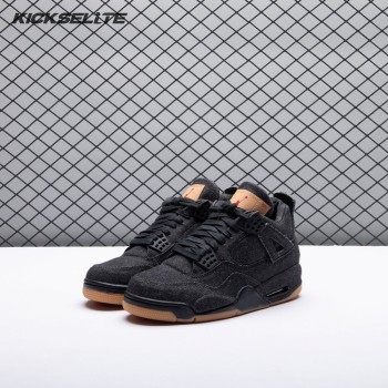 Jordan 4 Retro Levi's Black Men's
