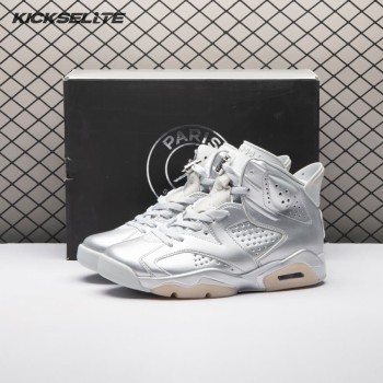 Jordan 6 Retro PSG Paris Saint-Germain Silver IQ5135-001 Men's