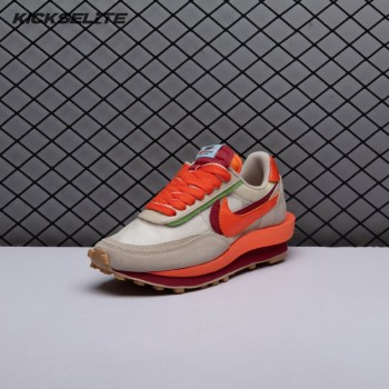 Nike LD Waffle CLOT Kiss of Death Net Orange Blaze DH1347-100 Unisex