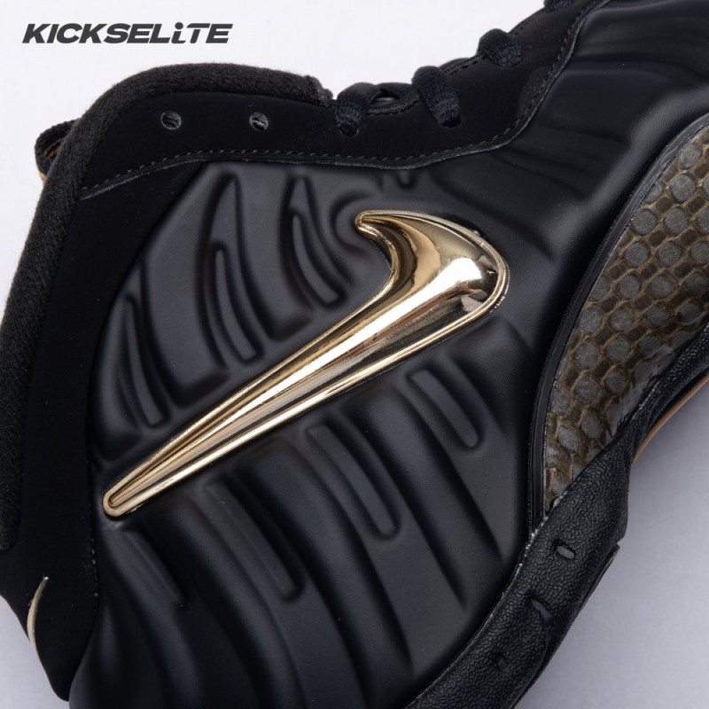 Nike Air Foamposite Pro Black Metallic Gold 624041-009 Unisex