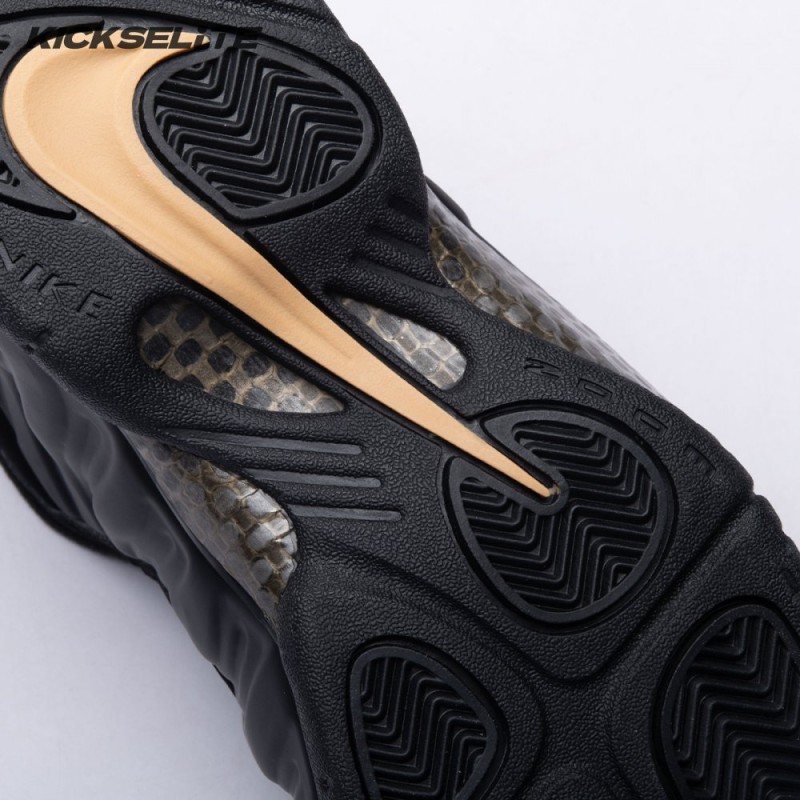 Nike Air Foamposite Pro Black Metallic Gold 624041-009 Unisex