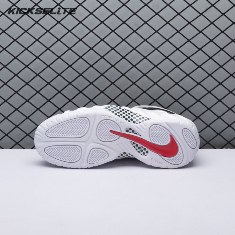 Nike Air Foamposite Pro White Black University Red 624041-103 Unisex