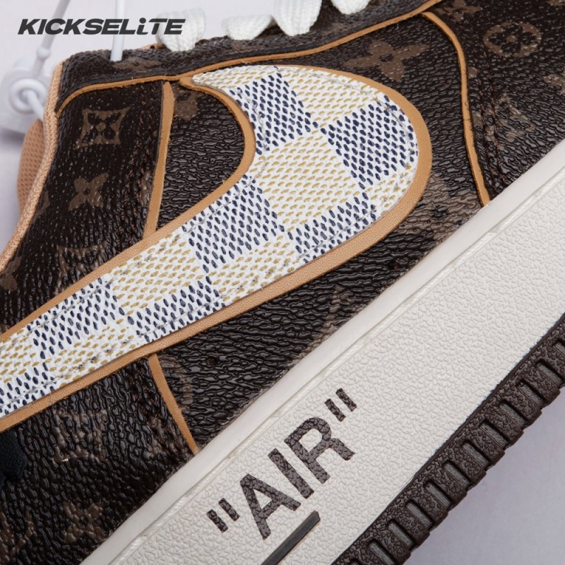 Nike Air Force 1 Low Monogram Brown Damier Azur Unisex
