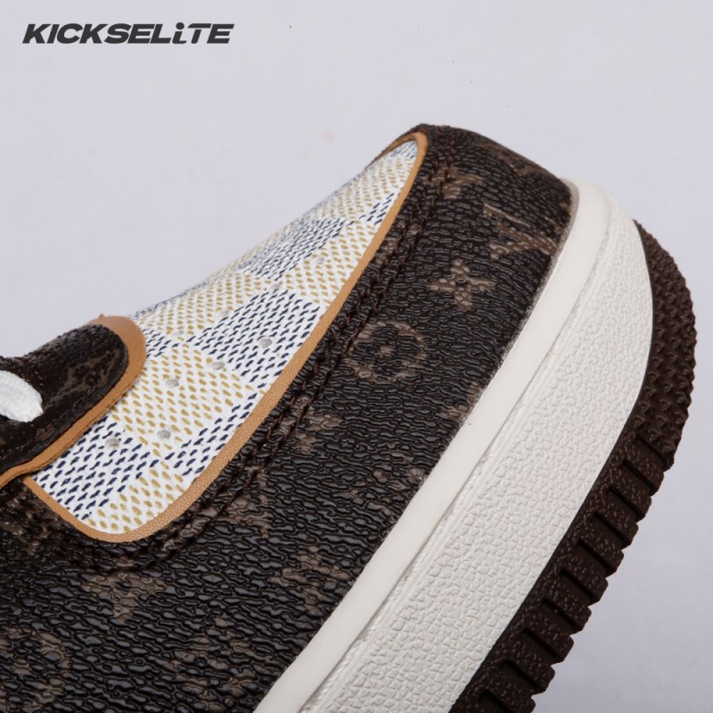 Nike Air Force 1 Low Monogram Brown Damier Azur Unisex