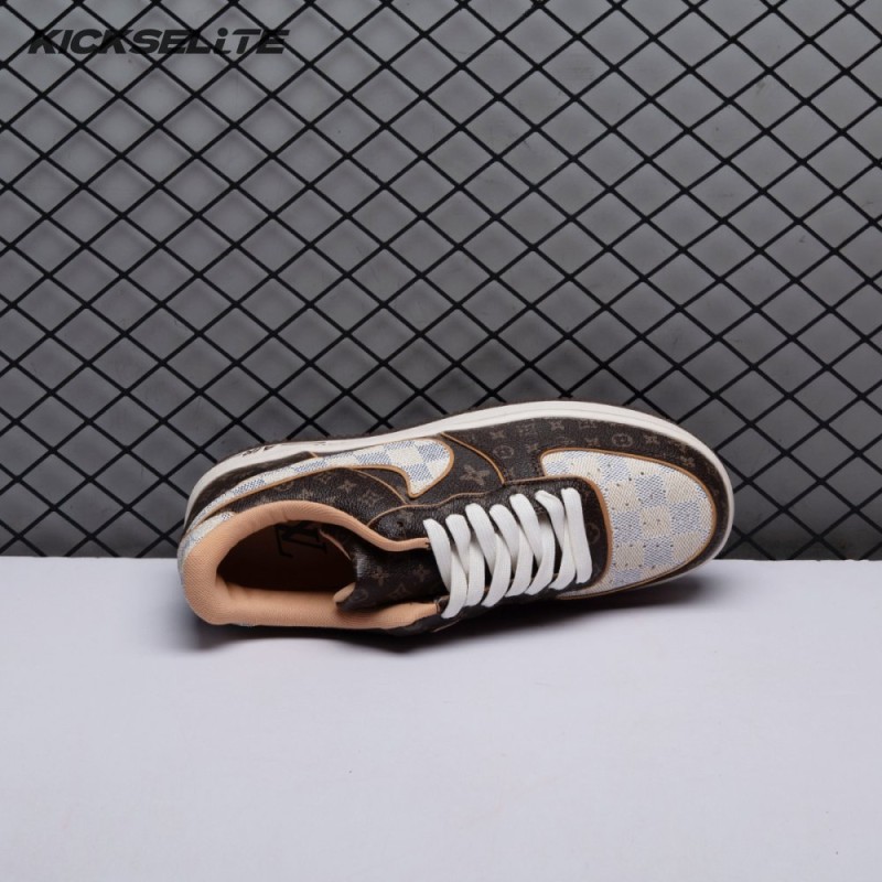 Nike Air Force 1 Low Monogram Brown Damier Azur Unisex