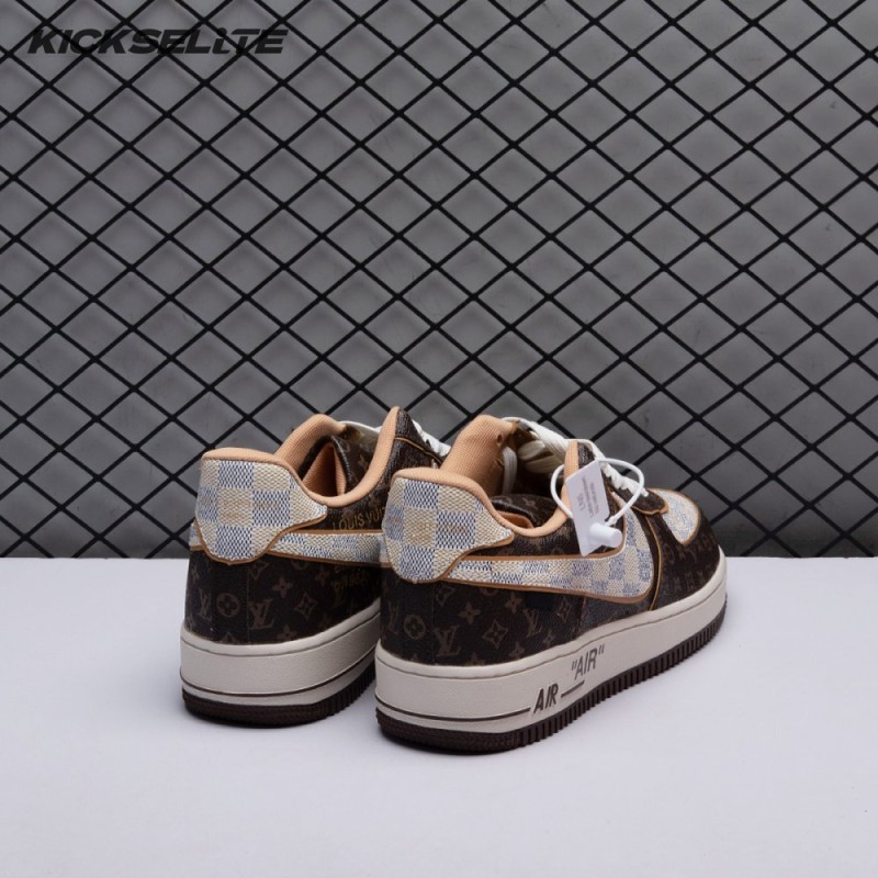 Nike Air Force 1 Low Monogram Brown Damier Azur Unisex