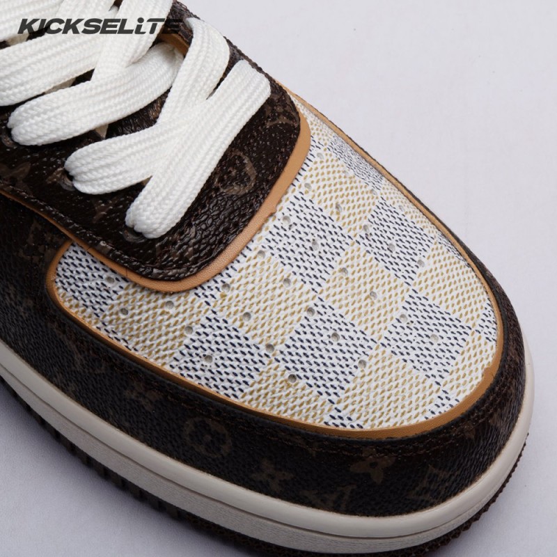 Nike Air Force 1 Low Monogram Brown Damier Azur Unisex