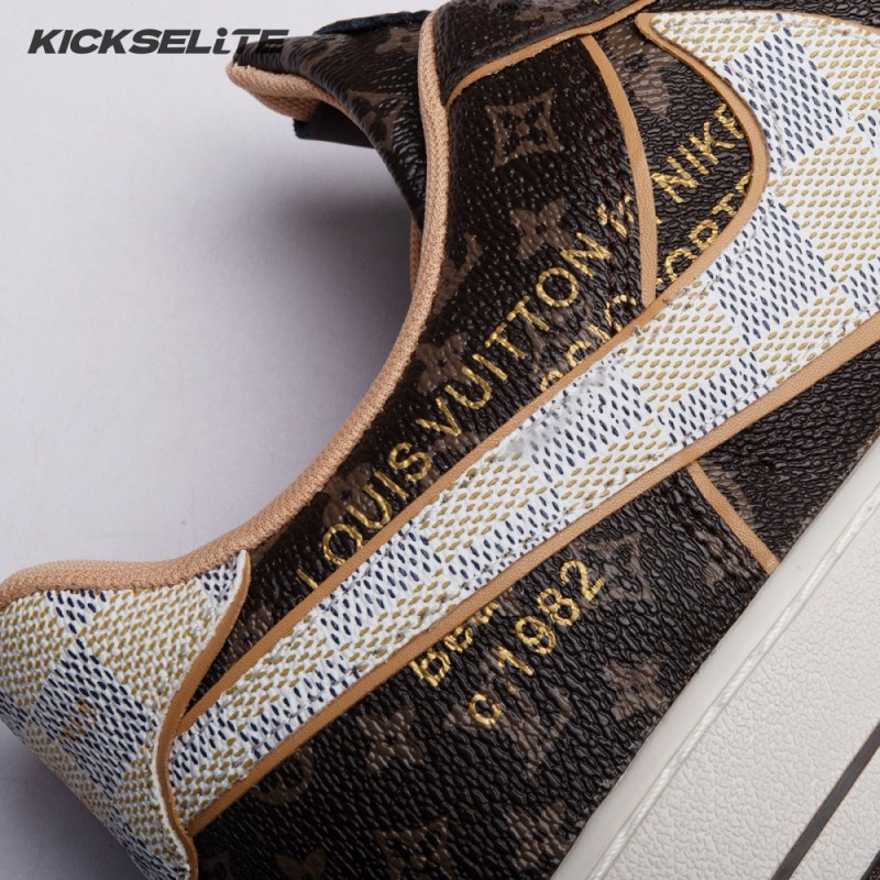 Nike Air Force 1 Low Monogram Brown Damier Azur Unisex