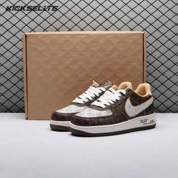 Nike Air Force 1 Low Monogram Brown Damier Azur Unisex