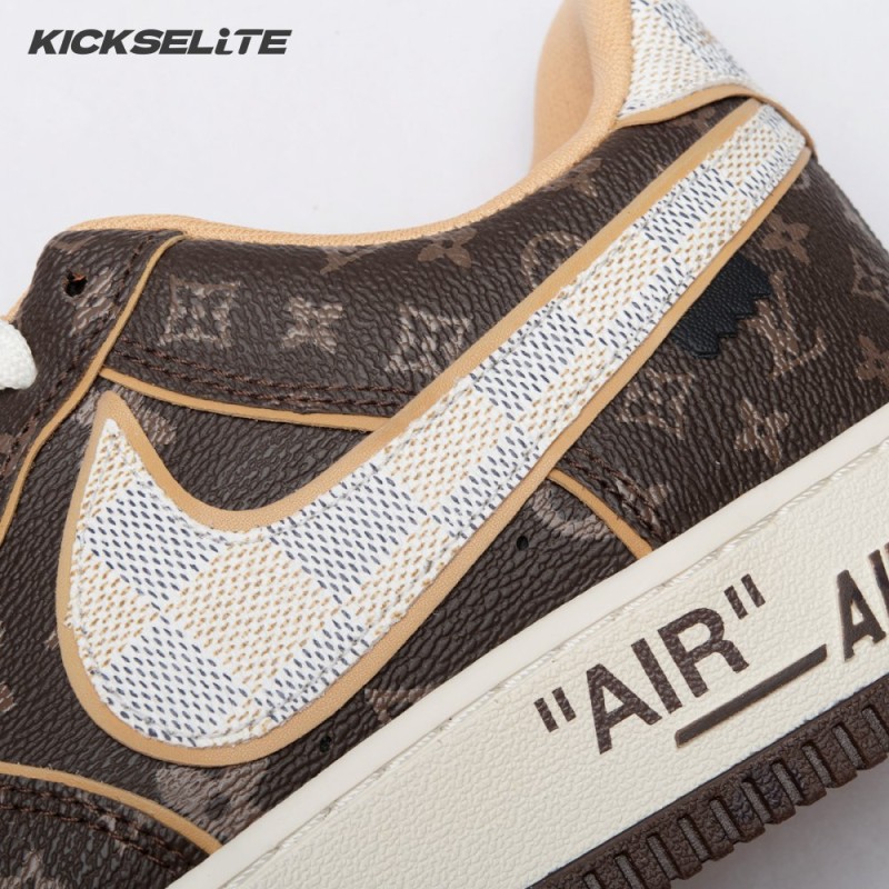 Nike Air Force 1 Low Monogram Brown Damier Azur Unisex