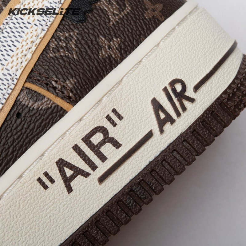 Nike Air Force 1 Low Monogram Brown Damier Azur Unisex