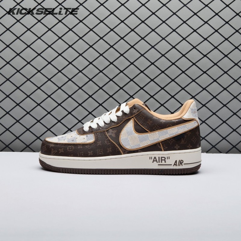 Nike Air Force 1 Low Monogram Brown Damier Azur Unisex