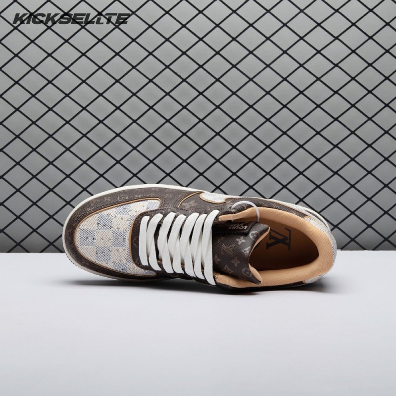 Nike Air Force 1 Low Monogram Brown Damier Azur Unisex