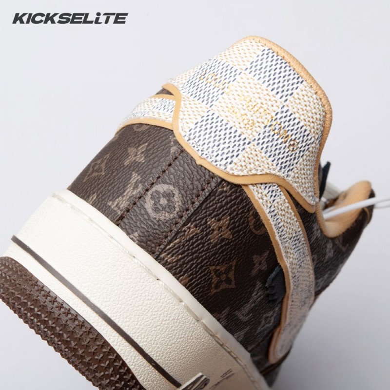 Nike Air Force 1 Low Monogram Brown Damier Azur Unisex