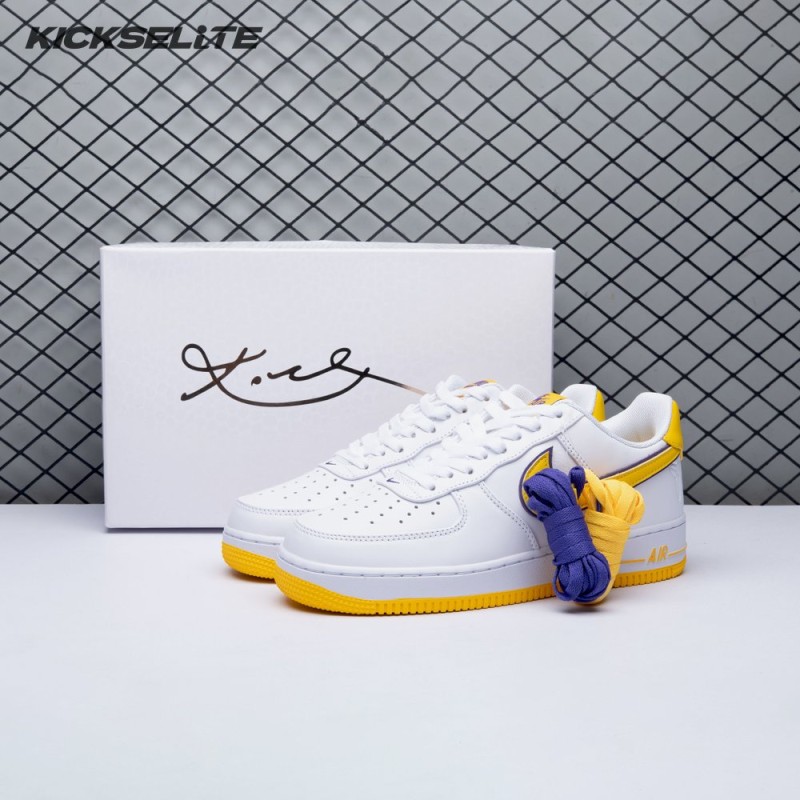 Nike Air Force 1 Low Retro QS Kobe Bryant Lakers Home FZ1151-100 Unisex