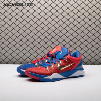 Nike Zoom Kobe 7 RLX Red Blue Metallic Gold 488371-406 Men's Nike Zoom Kobe 7 RLX Red Blue Metallic Gold 488371-406 Men's