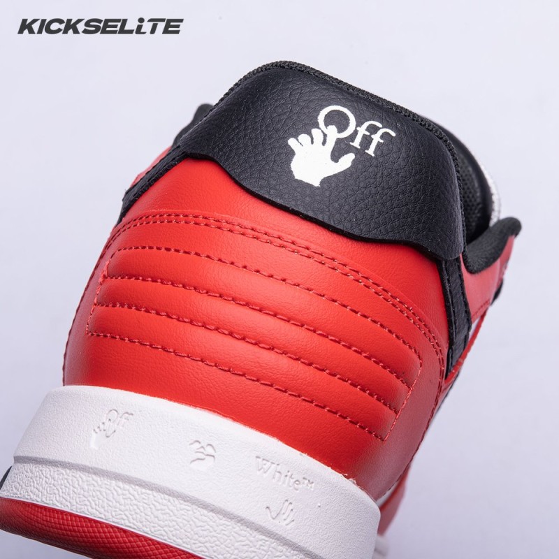 OFF-WHITE Out Of Office OOO Low Tops Black White Red Unisex