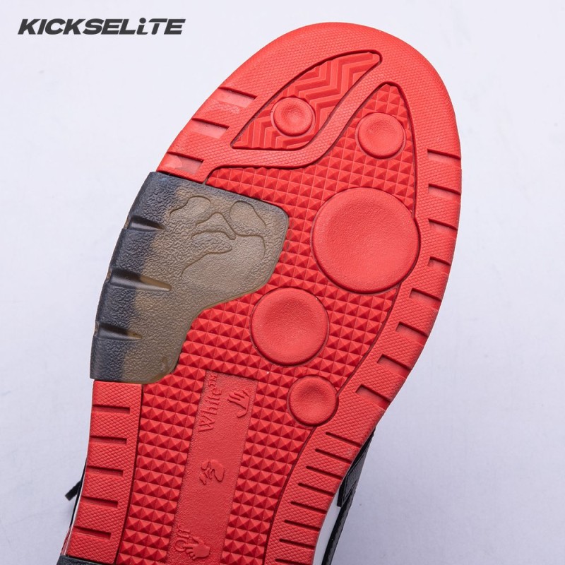 OFF-WHITE Out Of Office OOO Low Tops Black White Red Unisex