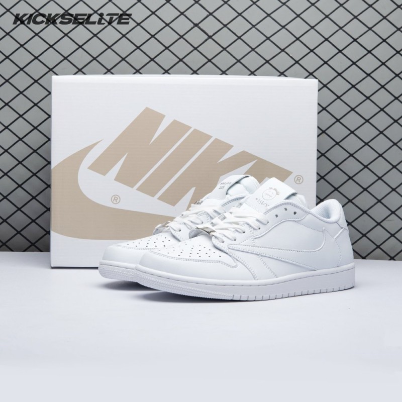 Travis Scott x Air Jordan 1 Low Triple White DM7866 292 Unisex