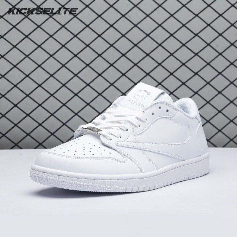 Travis Scott x Air Jordan 1 Low Triple White DM7866 292 Unisex