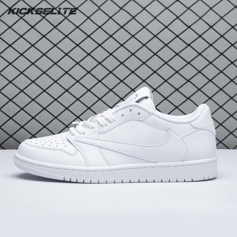 Travis Scott x Air Jordan 1 Low Triple White DM7866 292 Unisex
