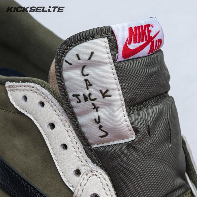 Travis Scott x Air Jordan 1 Low OG Medium Olive DM7866 200 Unisex