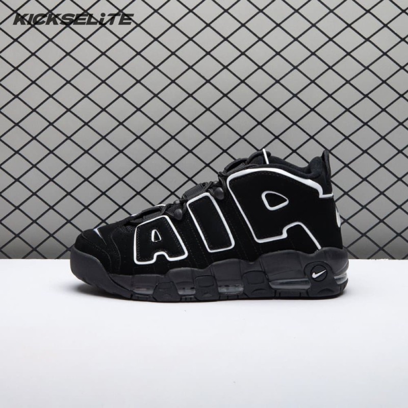 Nike Air More Uptempo Black White 414962-002 Unisex